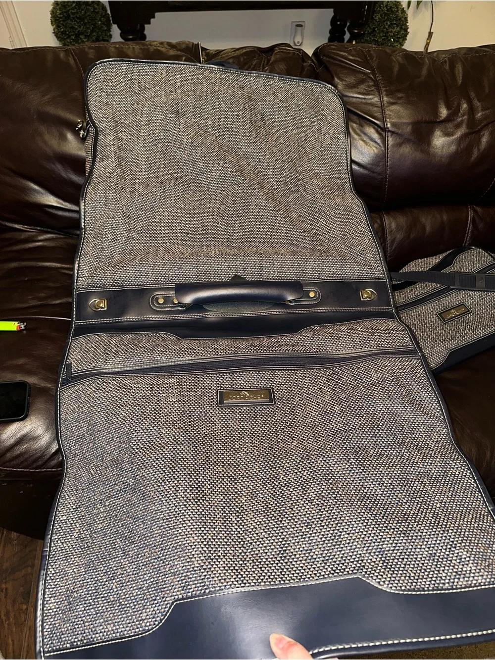 RARE FIND! Jordache Blue Tweed 3 piece Luggage Set. 90’s Vintage EUC!👀😯